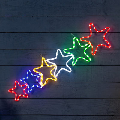 Christow Christmas LED Star Rope Light Silhouette