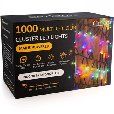 Christow Christmas Mains Powered LED Cluster Lights