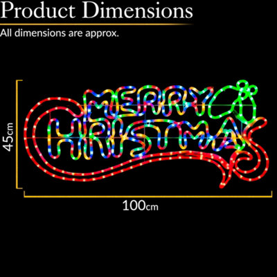 Christow Christmas Sign Rope Light LED Decoration