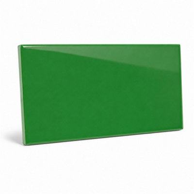 Chromara Green Gloss Ceramic Wall Tiles (1000 Pack- 20 Box- 19.4m2 Coverage)-Bathroom-9.8cm x 19.8cm-Colour Meets Design