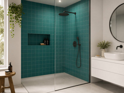 Chromara Ocean Teal Matt Ceramic Wall Tiles (570 Pack- 15 Box- 12.45m2 ...
