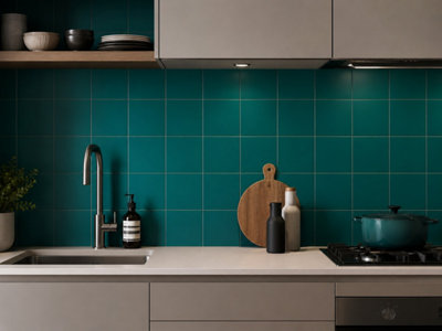 Chromara Ocean Teal Matt Ceramic Wall Tiles (570 Pack- 15 Box- 12.45m2 ...