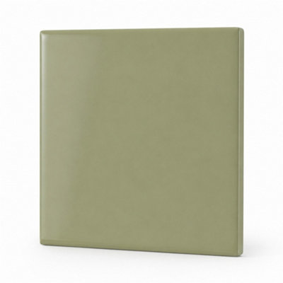 Chromara Olive Green Gloss Ceramic Wall Tiles (38 Pack- 1 Box- 0.83m2 Coverage)-Tile-14.8cm x 14.8cm-Colour Meets Design