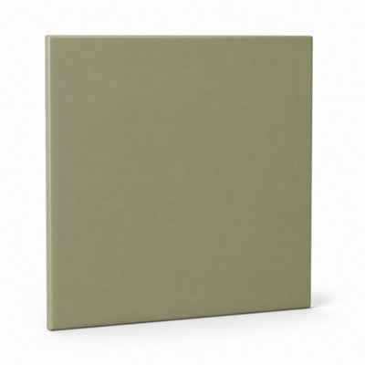 Chromara Olive Green Matt Ceramic Wall Tiles (380 Pack- 10 Box- 8.3m2 Coverage)-Kitchen-14.8cm x 14.8cm-Colour Meets Design