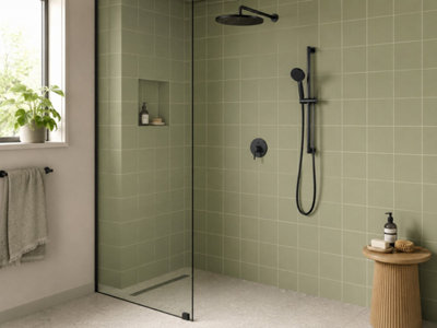 Chromara Olive Green Matt Ceramic Wall Tiles (380 Pack- 10 Box- 8.3m2 Coverage)-Kitchen-14.8cm x 14.8cm-Colour Meets Design