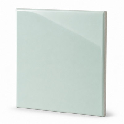 Chromara Spring Mint Gloss Ceramic Wall Tiles (570 Pack- 15 Box- 12.45m2 Coverage)-Playroom-14.8cm x 14.8cm-Colour Meets Design