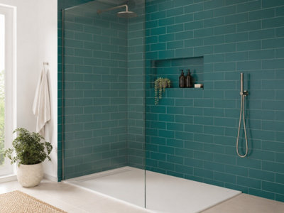 Chromara Wilderness Green Gloss Ceramic Wall Tiles (38 Pack- 1 Box- 0.83m2 Coverage)-Playroom-14.8cm x 14.8cm-Colour Meets Design