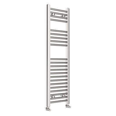 Chrome 300 x 1120mm Bathroom Towel Warmer Ladder Rail | DIY at B&Q