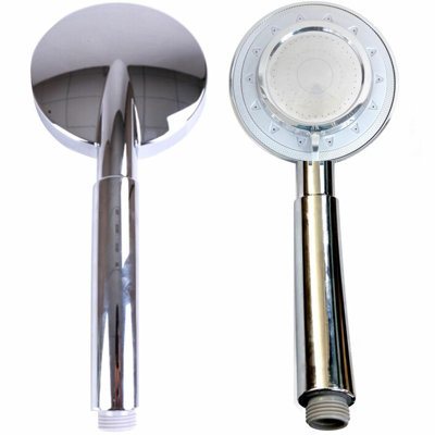 Chrome 4 inch Round Jet Rose Shower Head 3 Functions Bath Attachment Accessory