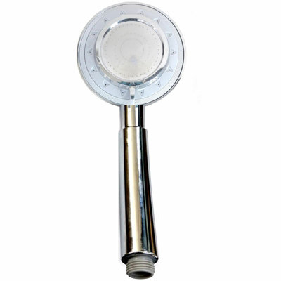 Chrome 4 inch Round Jet Rose Shower Head 3 Functions Bath Attachment Accessory - 3