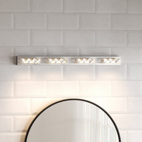 Chrome 4 Light Bathroom Vanity Wall Light