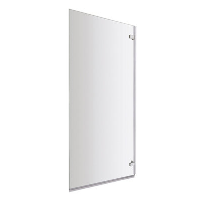Chrome 5mm Toughened Safety Glass Hinged Shower Bath Screen