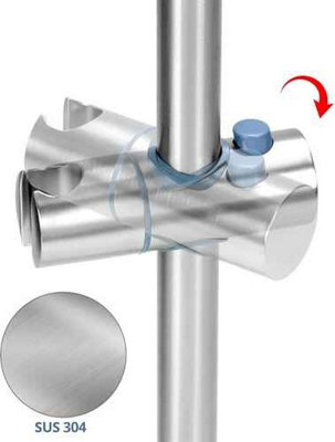 Chrome adjustable shower slider riser rail bar kit with hose holder and ...