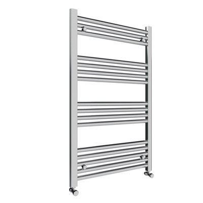 Chrome Bathroom Straight Heated Towel Rail Radiator 600 x 1000 Corner ...
