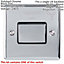 CHROME Bathroom Switch Set - 1x Light & 1x 6A Extractor Fan Isolator Switch