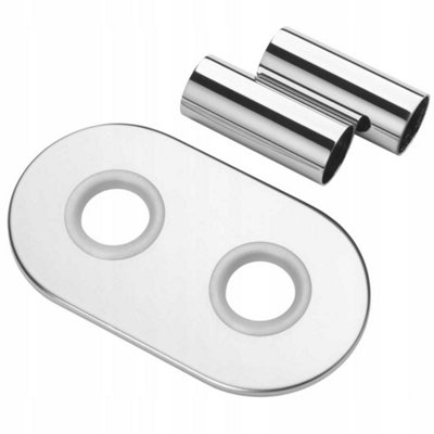 Chrome Collar +2x Cu Connectors Set Radiator Masking Decorative Heater ...