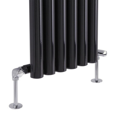 Chrome Corner Towel Rail Radiator Rad Valves Angled Pair Solid Brass ...