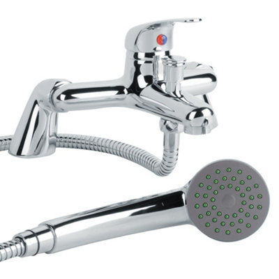 Chrome Dom Basin Tap & Bath Shower Mixer Including Bath Waste - 4