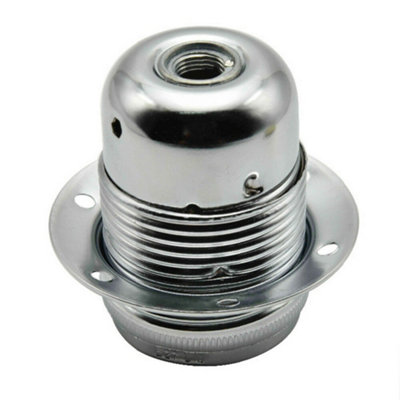 Chrome E27 Lamp Holder Vintage Industrial Metal Bulb Socket,Threaded ...