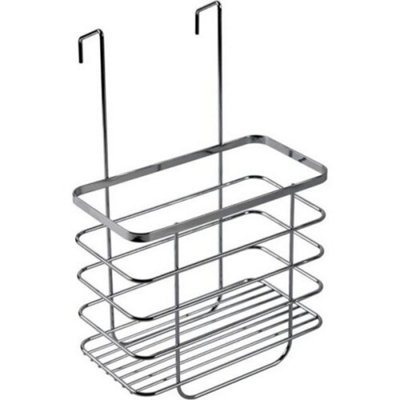 Chrome effect steel  Bathroom Storage Basket Rust Free 37x25x13cm