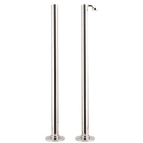Chrome Finish Freestanding Bath Stand Pipes with Handset Holder