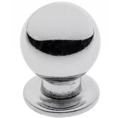 Chrome Kitchen Cupboard Knob Polished 17mmmm Door Drawer Furniture Pull Handle