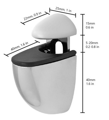 Chrome Mini (JAM) Brackets (pair)