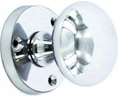 Chrome Mortice Knobs Round (Pair) - 60mm - Securit