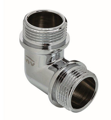 Chrome Plated Brass Male Elbow Pipe Fitting Connection MxM 1/2