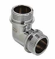 Chrome Plated Brass Male Elbow Pipe Fitting Connection MxM 3/4