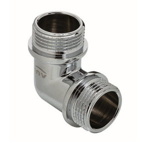 Chrome Plated Brass Male Elbow Pipe Fitting Connection MxM 3/8