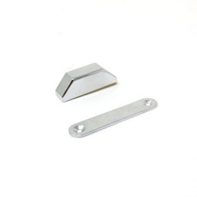 Chrome Plated Magnetic Catch for Providing Secure Closure and Easy Opening of Cupboard and Wardrobe Doors