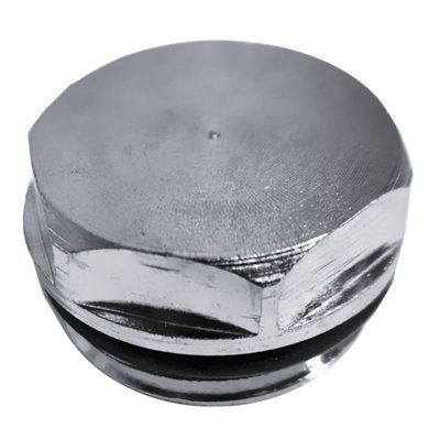 6 PCS Brass Blanking Cap - 1/2 Inch Brass Hex Blanking Plug, Radiator