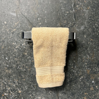 Chrome Rectangle Wall Mounted Bathroom Towel Ring - 4