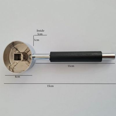 Chrome Replacement Handle With Black Handle Kitchen Basin For 35mm 40mm Valve Lever Tap Plumbing - 5