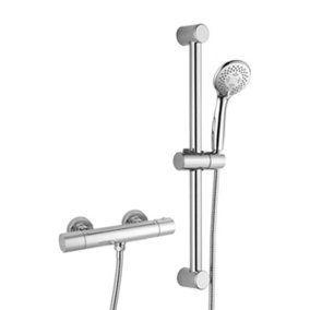 Chrome Round Cool Touch Thermostatic Bar