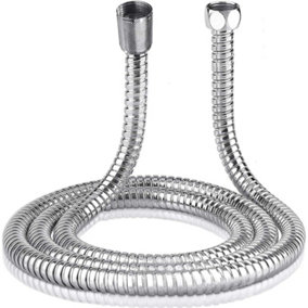 Chrome Shower Bath Hose Flexible Stainless Steel Replacement Pipe 1.2 Meter (1.2 Meter)