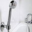 Chrome Shower Head Holder - Easy To Install Wall Mounted Vacuum Suction Cup Bathroom Bracket