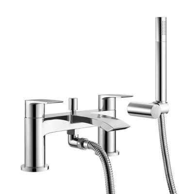 Chrome Sleek Basin & Bath Shower Mixer Tap Pack - 3
