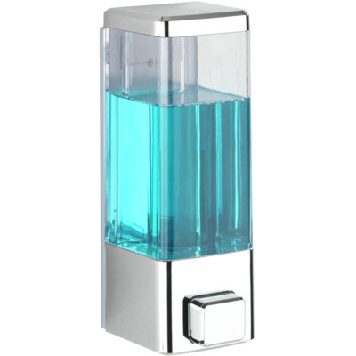 Chrome soap dispenser 320 ml, automatic wall-mounted plastic soap ...