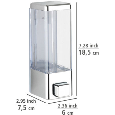 Chrome soap dispenser 320 ml, automatic wall-mounted plastic soap ...