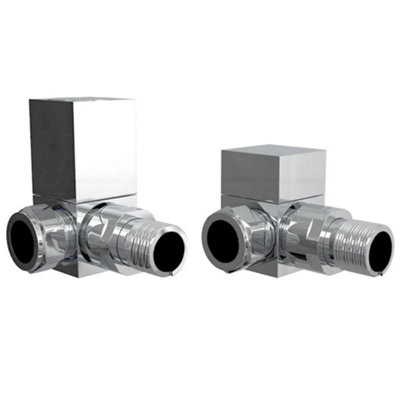 Chrome Square Corner Radiator Valves