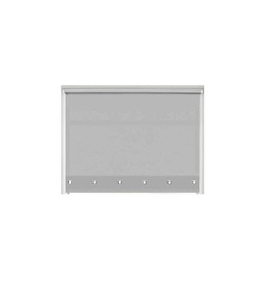 CHROME SQUARE EYELET EDGE ROLLER BLIND SILVER BLINDS 90 CM X 160 CM