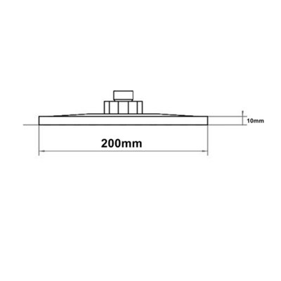 Chrome Square Solid Brass Easy Clean Fixed Swivel Shower Head with Elbow - 200x200mm