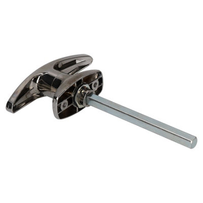 Chrome T-Handle & Two Point Top Bottom Rod Lock Door Trailer Horsebox