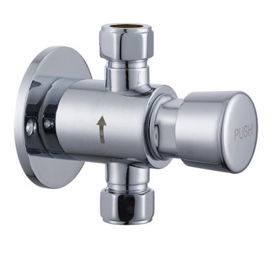 Chrome Timed Non Concussive Exposed Shower Valve Self Closing Gym Pool ...