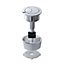 Chrome Universal Adjustable Dual Flush Push Button for Concealed Cisterns