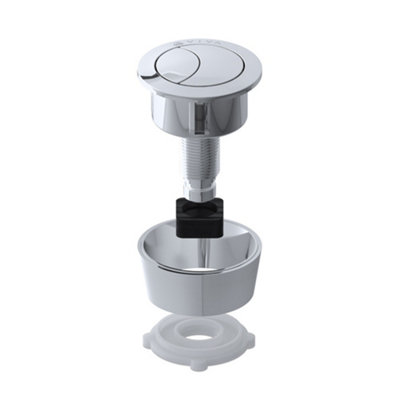 Chrome Universal Adjustable Dual Flush Push Button for Concealed Cisterns