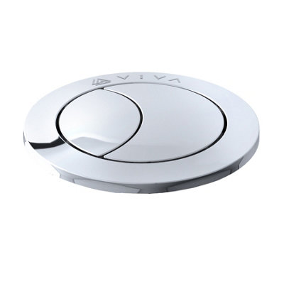 Chrome Universal Adjustable Dual Flush Push Button for Concealed Cisterns - 3