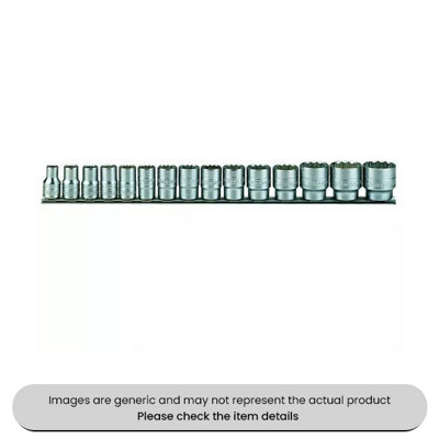 Chrome Vanadium Steel Metric Socket Clip Rail 1/2